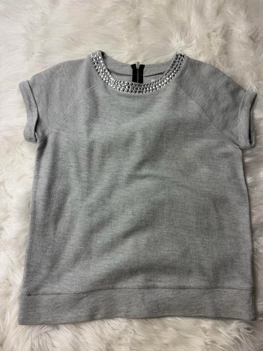 Embellished Crewneck Top